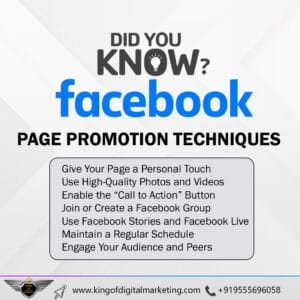 facebook page promotion techniques