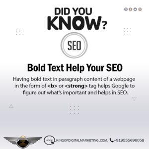bold text help your seo