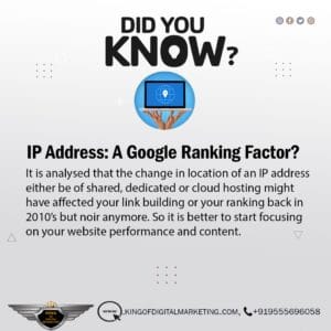 does ip address affect website ranking
