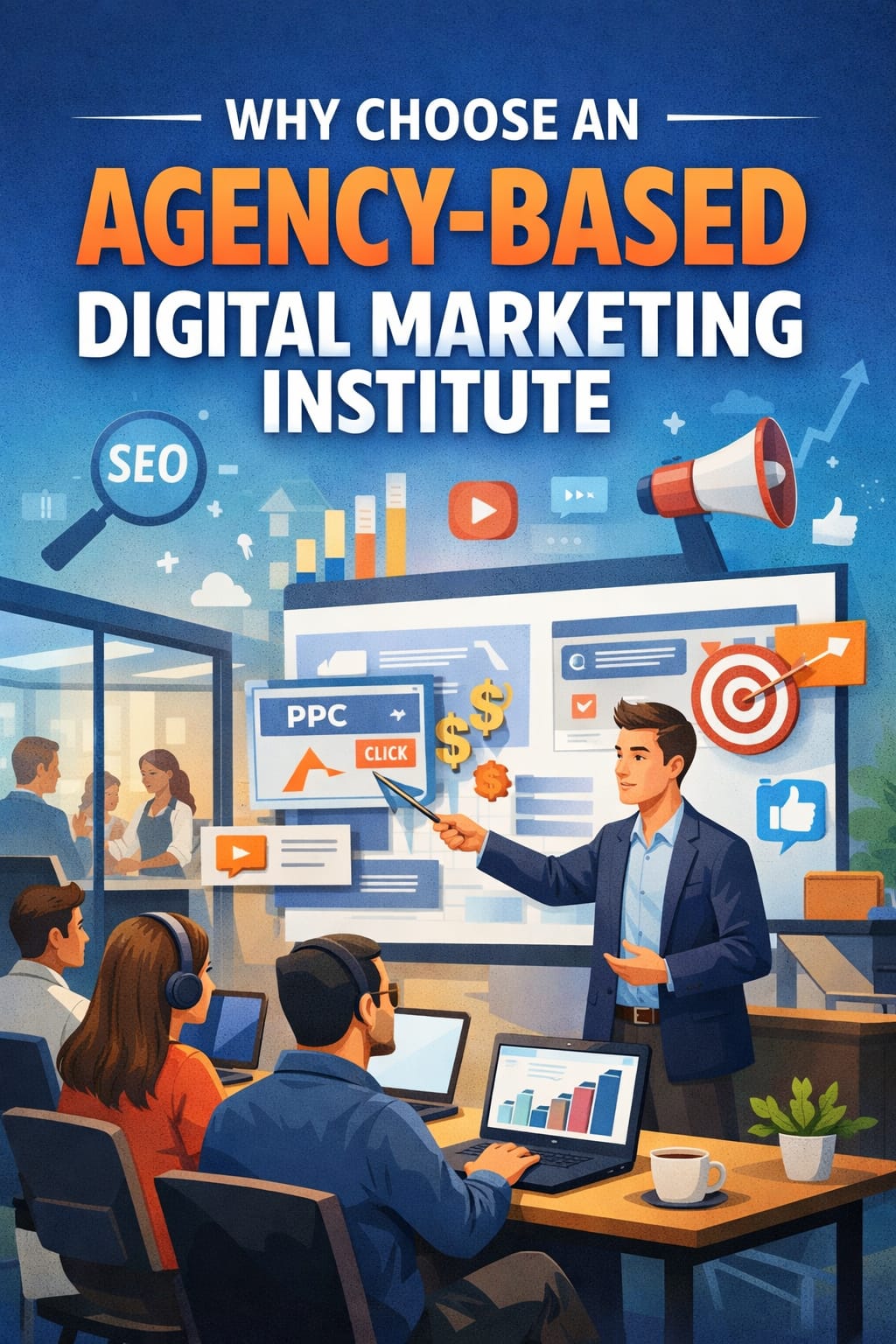 "Why Choose an Agency-Based Digital Marketing Institute – Hands-on training, live projects, and career growth for aspiring digital marketers."
