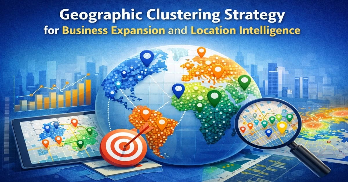 Geographic clustering strategy for business expansion using location intelligence analytics and store location analysis