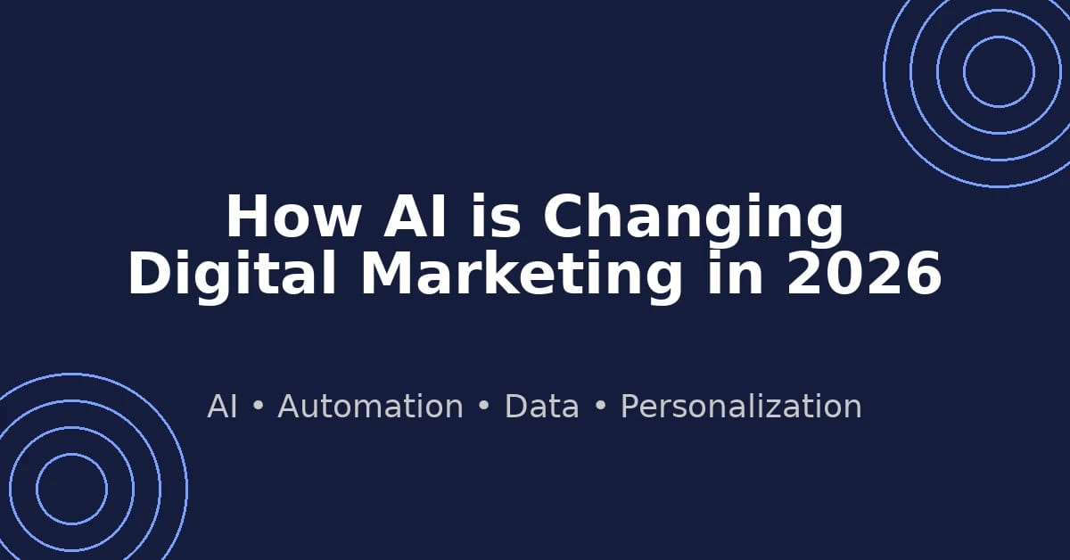 AI changing digital marketing in 2026 with automation, data analytics, and AI-powered marketing tools