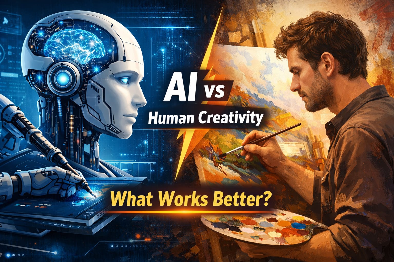 AI vs human creativity comparison in digital marketing strategy