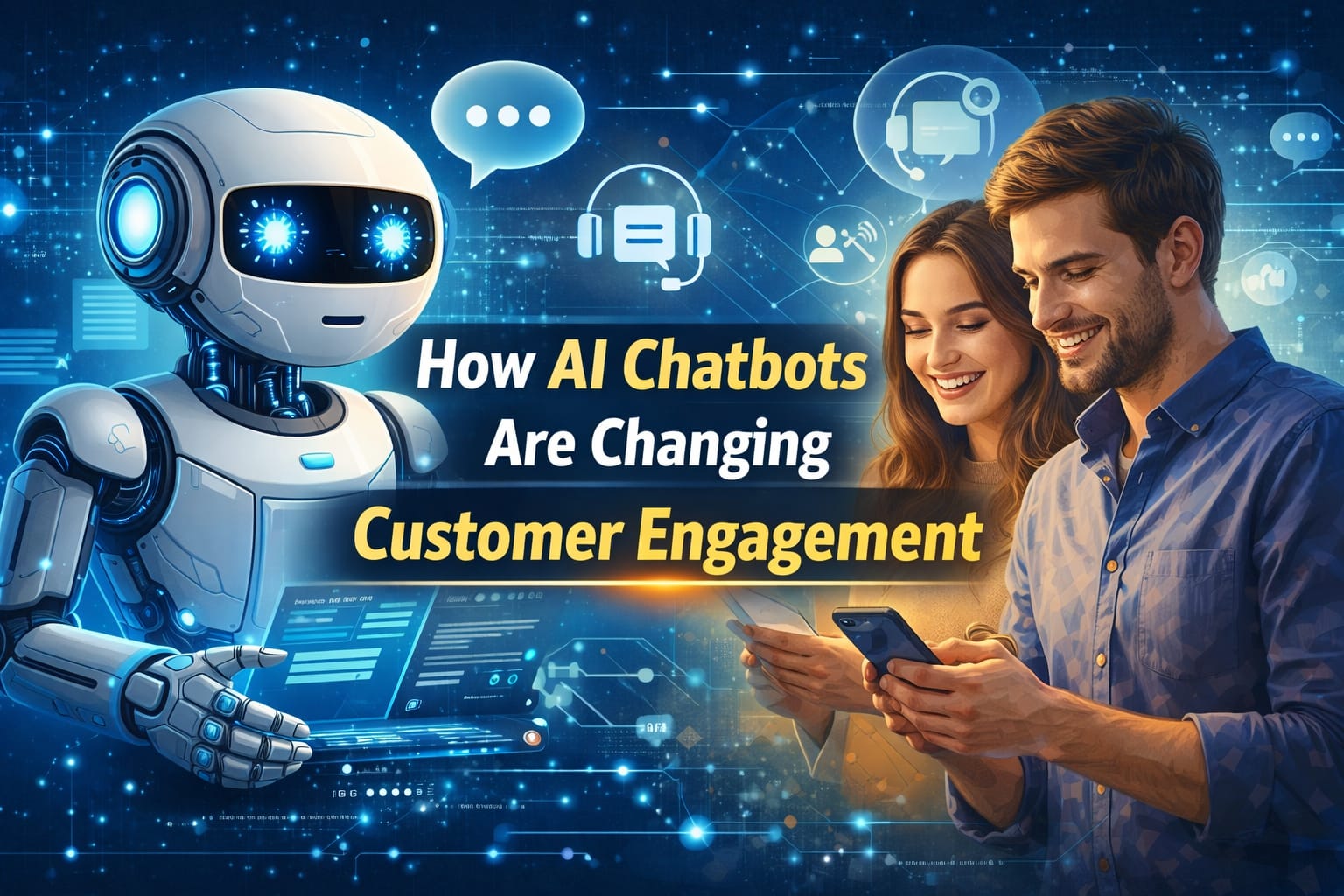 AI chatbot assisting customers and improving digital customer engagement