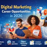 digital marketing professionals working on SEO social media and online marketing strategies