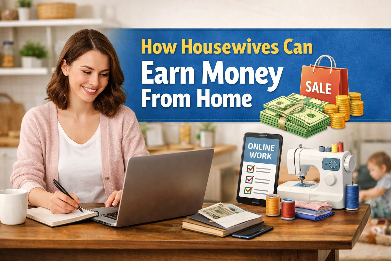 housewives can earn money from home using digital marketing skills