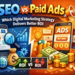 SEO vs Paid Ads comparison showing organic traffic and paid advertising strategies