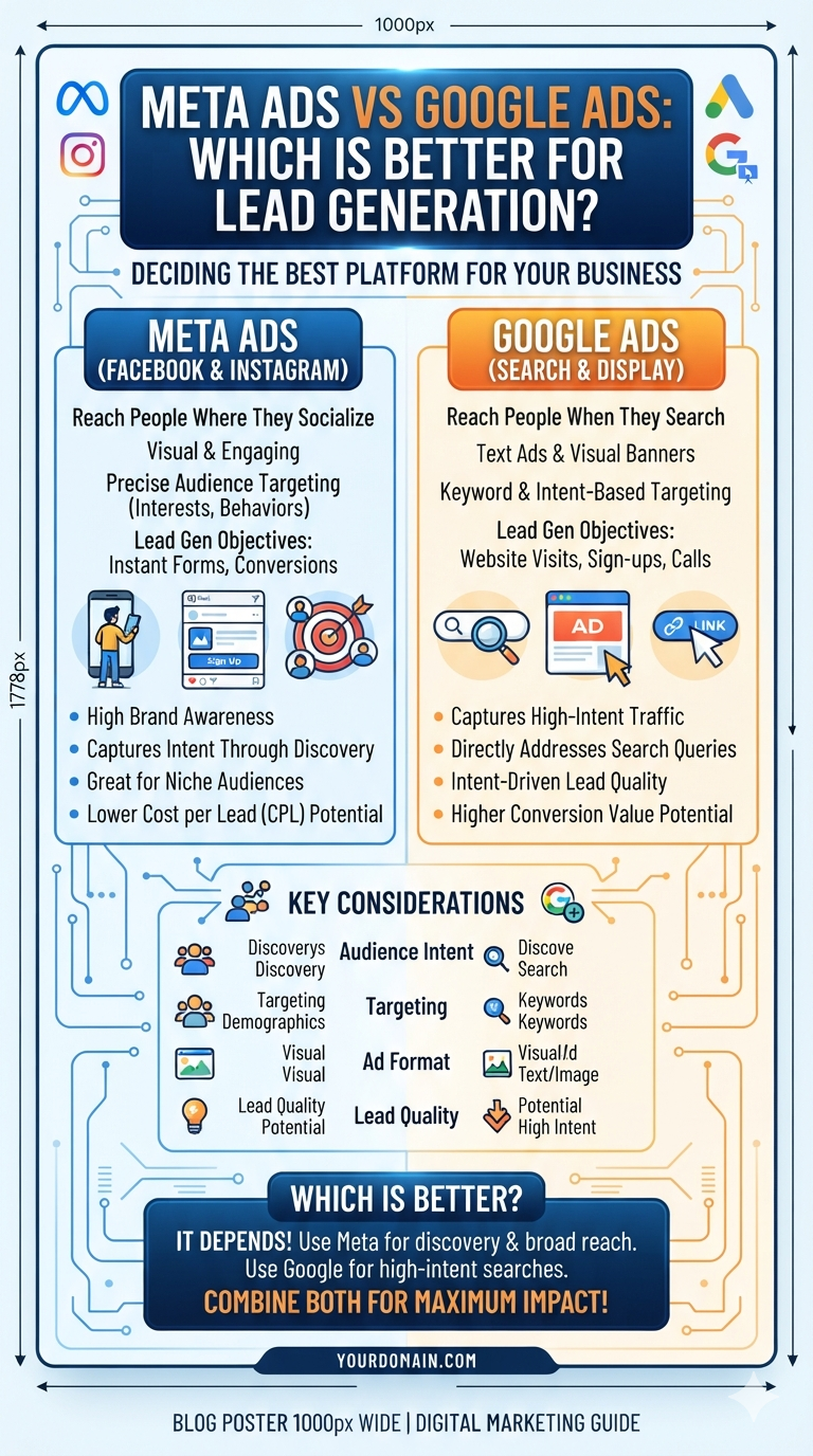 meta ads vs google which better lead generation